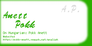 anett pokk business card